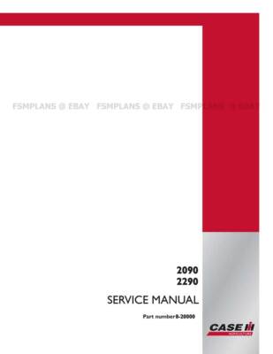 CASE IH 2090 2290 Tractor Service Workshop Manual Free Priority Mail