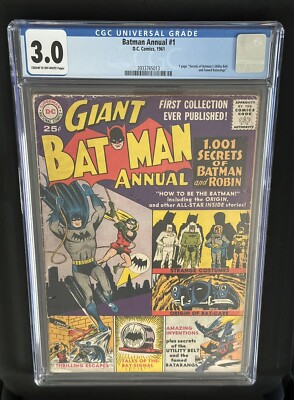 Batman Annual #1 CGC 3.0 From 1961.