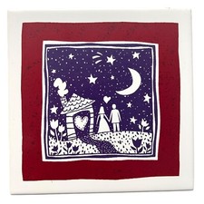 Marriage Is Forever Ceramic Tile Trivet Blue Mountain Press Romantic Decor 6x6in