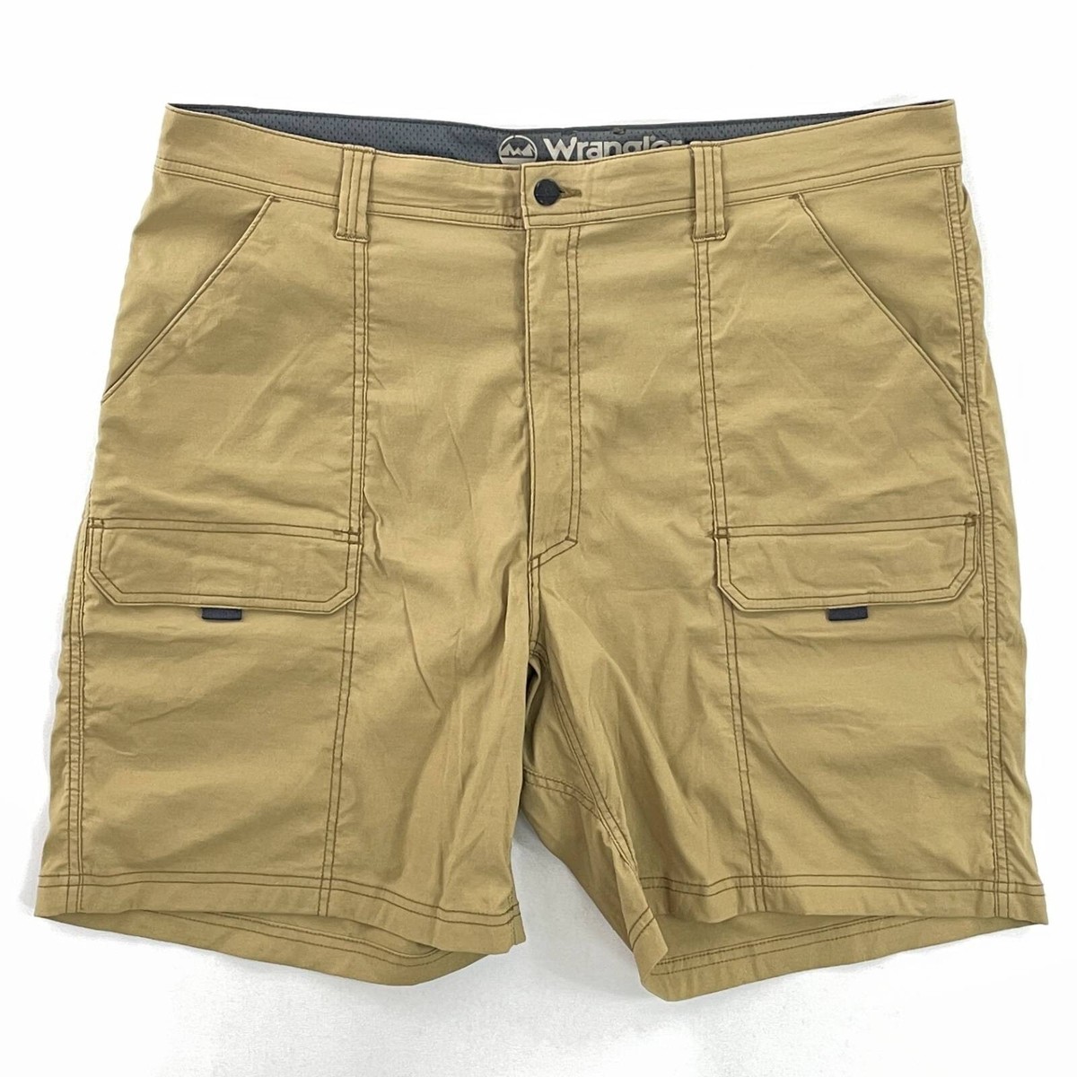 Wrangler Mens Outdoor Series Cargo Shorts Brown Flat Front Pockets Big  Tall 40