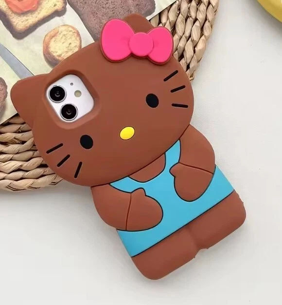 Hello Kitty 3D Cartoon Bow Case For All iPhone Anti Fall Silicone Cases Cover - Image 3 of 4