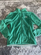 Womens The North Face Green deep pile fleece full zip jacket