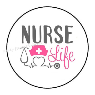 10cm Auto-Aufkleber Sticker Decal Laptop Farbe bunt Nurse Life Rund R3848