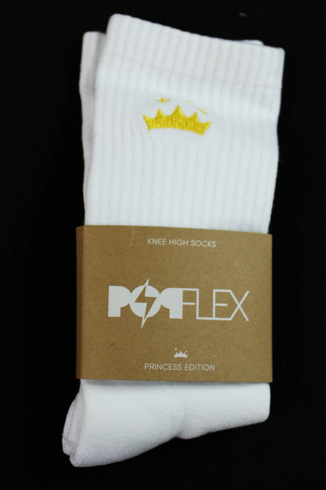 SAOLA Calze donna Popflex ultra morbide suola morbida al ginocchio DH3 bianco brillante 5 7 nuove con etichette