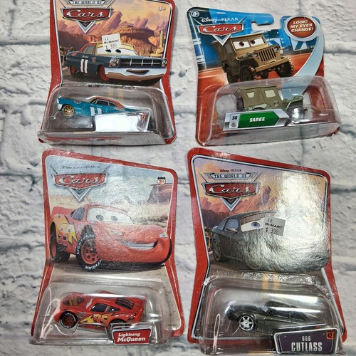 SET Disney Pixar Cars - Lightning McQueen Cutlass Andretti Sarge Mattel Neu
