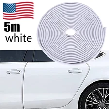 White 5M / 16FT Car Auto Body Door Edge Protector Strip Guard Moulding Trim US