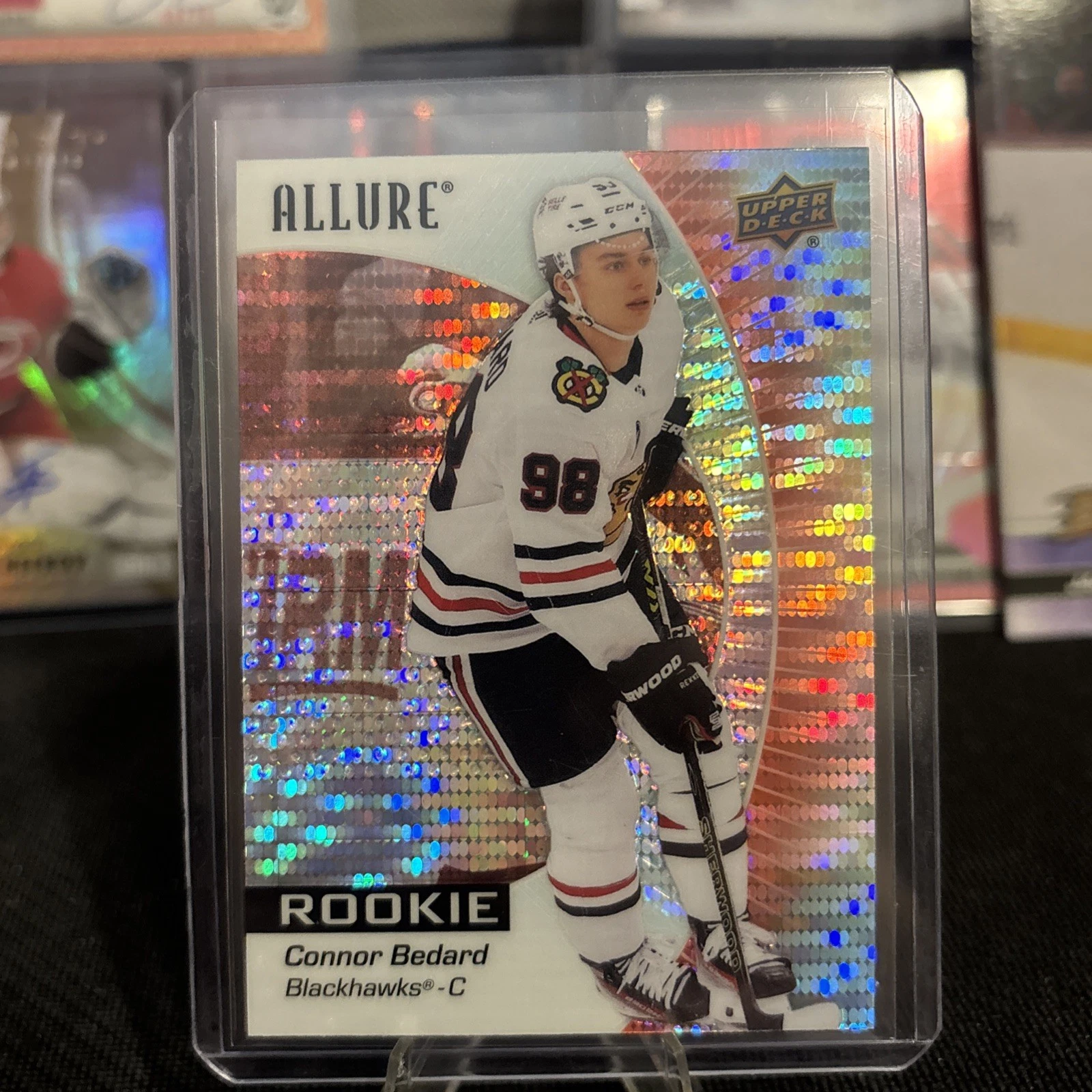 2023-24 Upper Deck Allure Rookies Red Rainbow Connor Bedard #102 Rookie RC