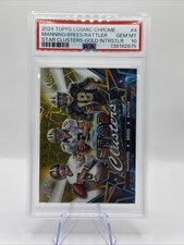 2024 Topps Chrome Cosmic Star Clusters Gold Manning Brees Rattler /50 PSA 10