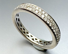 18ct White Gold 750 1.00ct Diamond Full Eternity Ring  Size O
