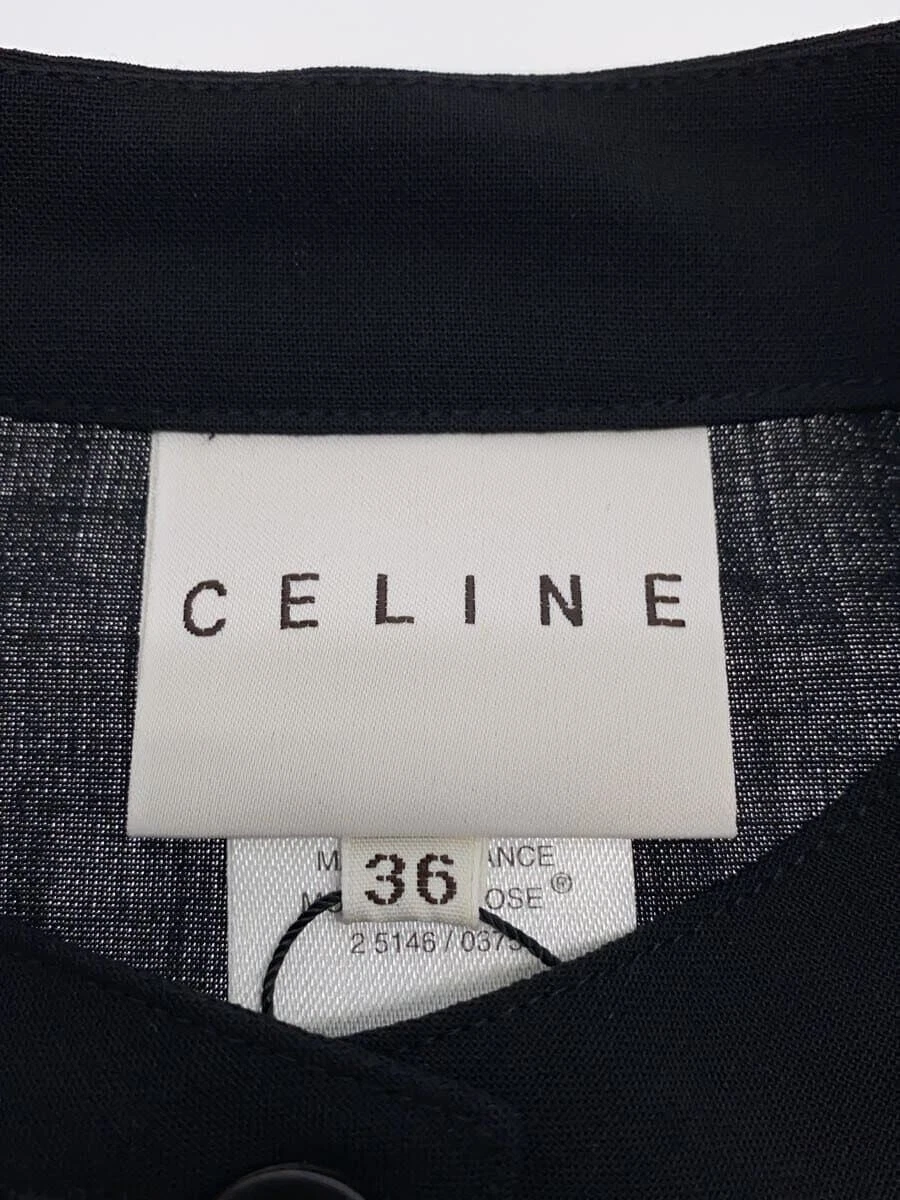 Abito camicia CELINE 38 lana nero tinta unita