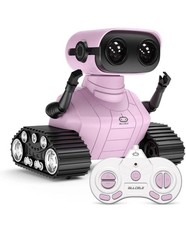 ALLCELE LED RC Robot Toys for Girls with Walkie Talkie, Programming, Music
