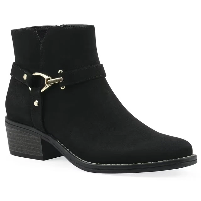 A New Day | Shoes | A New Day Donna Black Faux Leather Ankle Booties Size 9 683a6b58b14a06bf2476eab8
