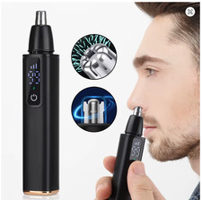 Ear and Nose Hair Trimmer with LED Display USB Rechargeable Nose Hair Remover
