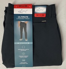 GREG NORMAN Men's Ultimate 5 Pocket ML75 Pants BLACK Stretch 34x29 Golf Performa