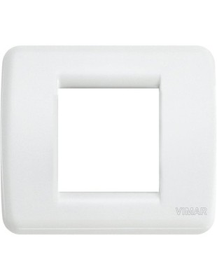 Vimar 17098.01 Round Plate 1-2 Modules White Technopolymer