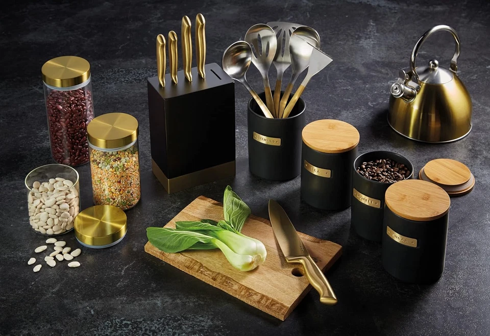 Masterclass Portautensili Da Cucina in Gres E Ottone - Immagine 4 di 4