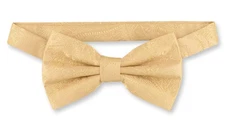 Vesuvio Napoli BOWTIE Gold Color Paisley Color Mens Bow Tie for Tuxedo or Suit