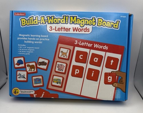 Lakeshore Build A Word Magnet Board 3 Letter Words Learning Set