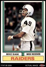 1974 Topps #39 Mike Siani 1973 Stats One Asterisk Raiders VARIATION Vi 4 - VG/EX
