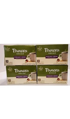 Panera Bread Hazelnut Crème Light Roast Coffee, Single Serve 40 Count Pods 08/25