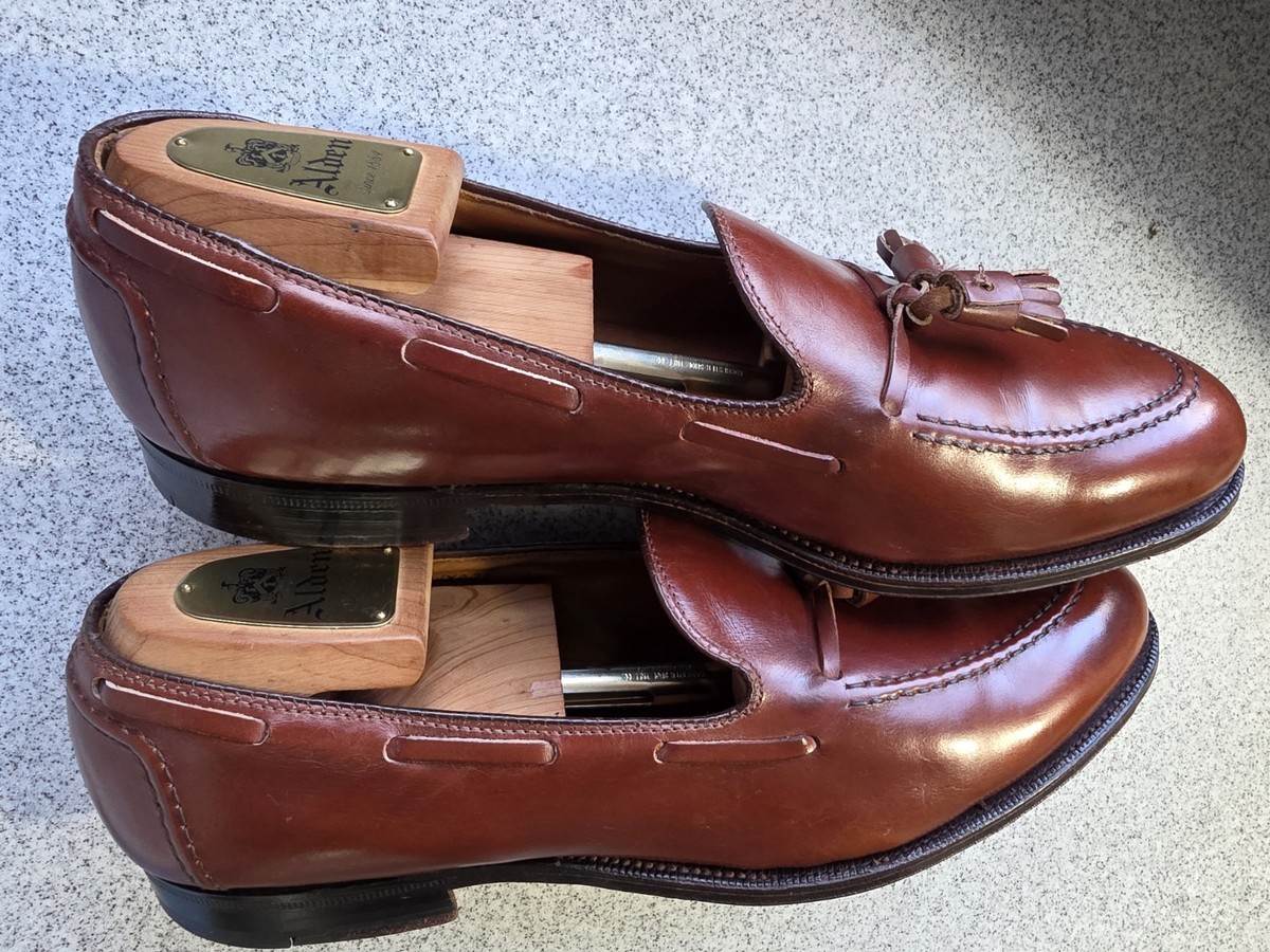 ALDEN 771 LOAFERS MENS 12 D BROOKS BROS SHOES MEDIUM BROWN LEATHER
