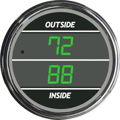 Dual Display Inside Outside Air Temperature Gauge Ice Warning