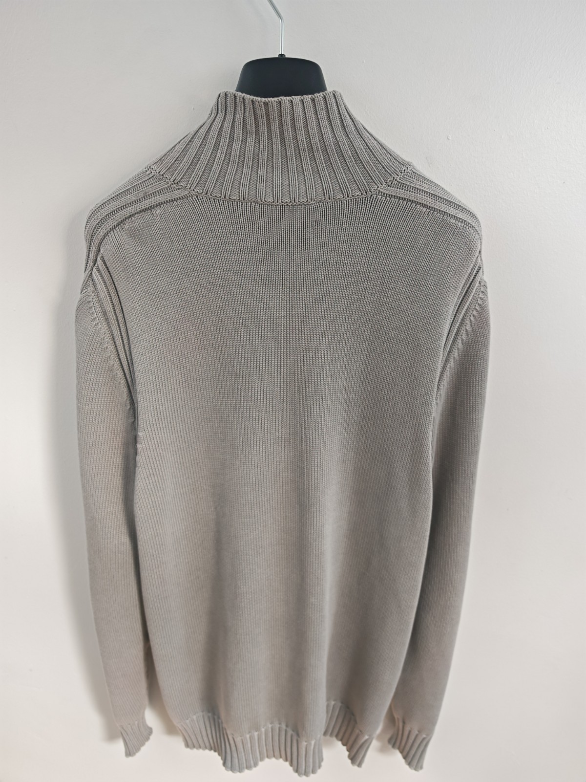 Belstaff Mineral Watch Quarter Zip Jumper Mens XL Grey Cotton Made in Italy image 3