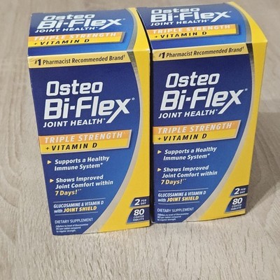 2 Pack - Osteo Bi-Flex Glucosamine  Vitamin D Supplement 80 Ea 12/27 Joint 