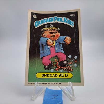 1986 Garbage Pail Kids Undead Jed 112b OS3 Original Series 3 GPK Sticker