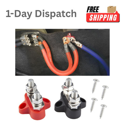 BELOMI 2PCS Battery Junction Block M8 Stud Power Ground