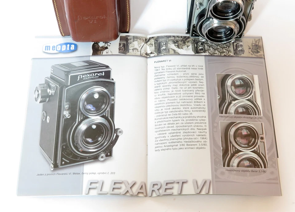 Flexaret VI Automate Meopta Czechoslovakia TLR 6x6 moyen format + LIVRE + ACCESSOIRES - Photo 3/4