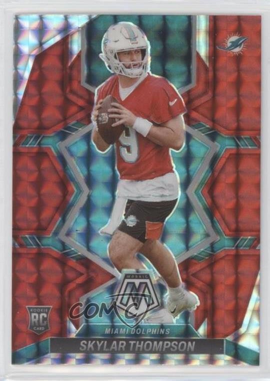 2022 Panini Mosaic Rookies Red Mosaic Prizm Skylar Thompson #366 Rookie RC 0ld5