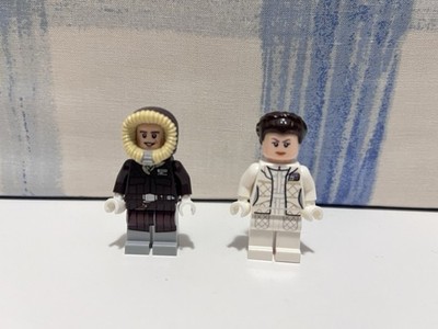 LEGO Star Wars Episode V Hoth minifigures - Leia crooked smile & Han Solo Parka