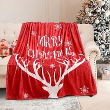 Soft Fuzzy Christmas Throw Blanket for Couch - Stylish  Cozy 50x60 Inches
