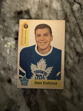 Vintage 1958–59 Parkhurst Steve Kraftcheck #37 – Toronto Maple Leafs NHL Card