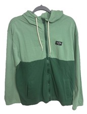 Billabong Abner Green Color Block Hoodie Full Zip Jacket Men s Size M New
