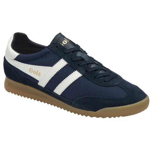 Gola Tornado Lace Up Trainers Sneakers Navy Off White CMB623 Shoes Men's 11.5 US