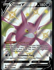 Carte promozionali Crobat V Promo SWSH Spada e Scudo SWSH098 Darkness Holo Pokemon Auto