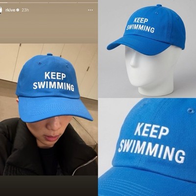 Fanmade BTS 'Keep Swimming' Cap Hat Embroidered ARIRANG CONCERT