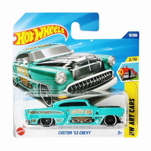 Hot Wheels 1953 Chevy Chevrolet Custom TüRkis Hw Art Cars Oldtimer ´53 Neu & Ovp-image