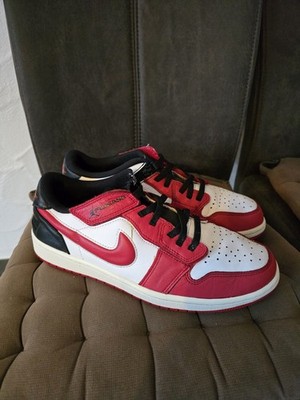 Nike Air Jordan 1 Low Flyease Herren Sneaker Schwarz / Rot Gr. 44,5