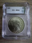 1925 Peace Dollar ICG MS64 Silver $1 Coin P
