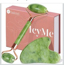 Jade Roller  Gua Sha Set For Face  Body Natural Stone Massage Tool Skincare
