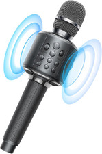 Wireless Bluetooth Karaoke Microphone, Built-In Loud Speaker for 10H Playback, A