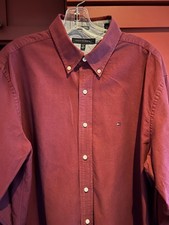 Tommy Hilfiger Men's 17 Neck 35 Arm XL Long Sleeve Button Down Slim Fit Shirt