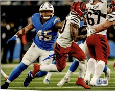 TULI TUIPULOTU SIGNED AUTOGRAPH 8X10 PHOTO LOS ANGELES CHARGERS BECKETT BAS COA