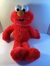 Vintage Elmo Hasbro Sesame Street Stuffed Red Plush Toy 20 inches Long Clean