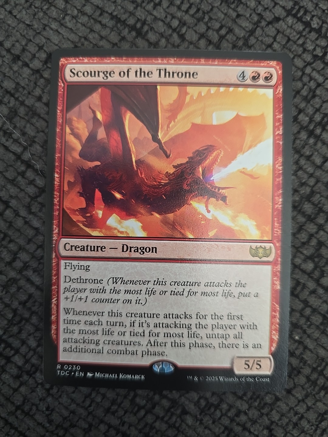 x1 Scourge of the Throne R MTG Commander: Tarkir: Dragonstorm M/NM, English