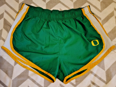 Nike Dri Fit Retro Running Short Throwback Oregon Ducks Green Lined Prefontaine