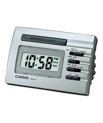 Casio DQ-541D-8R Digital Alarm Desk Clock LED Snooze Calendar Blue Travel Radio